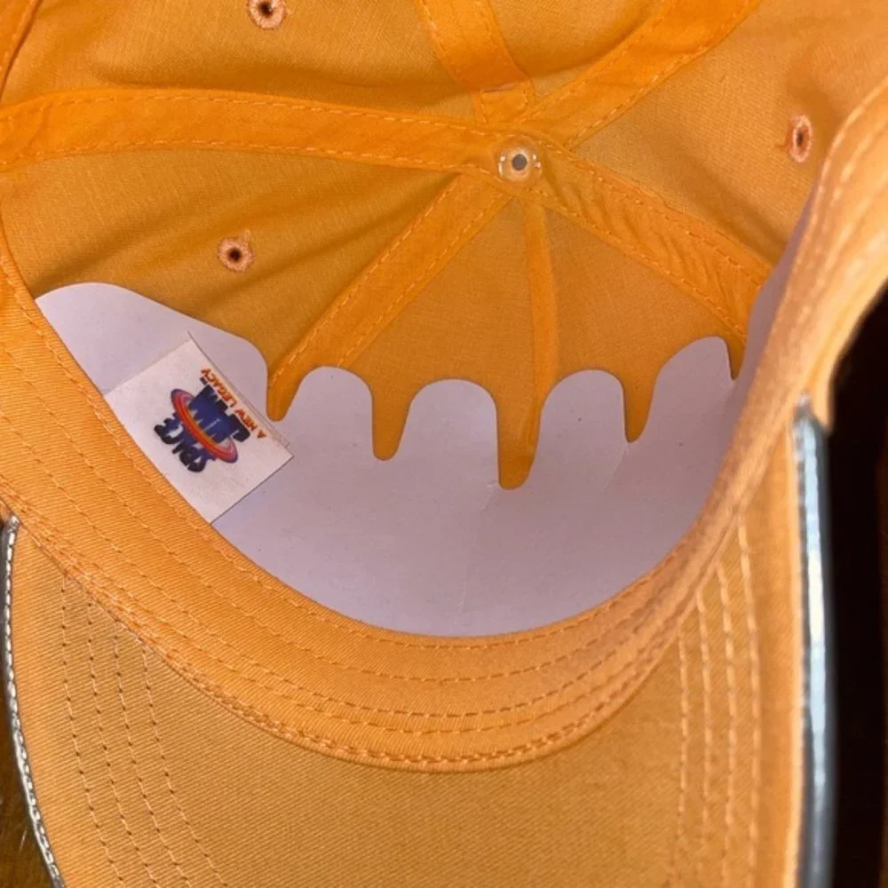 Space Jam Curved Brim Orange & Silver Baseball Cap Hat